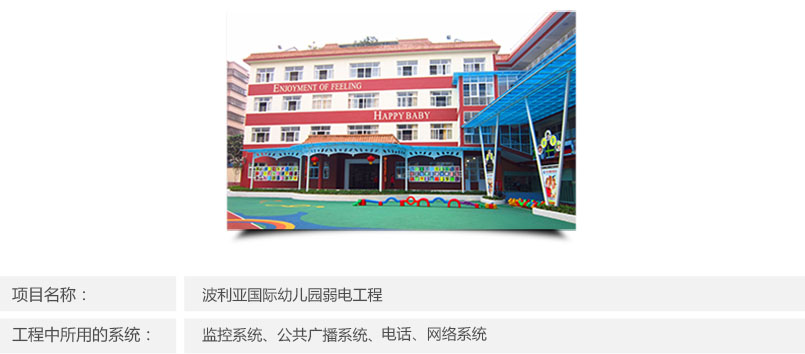 波利亚国际幼儿园弱电工程简介